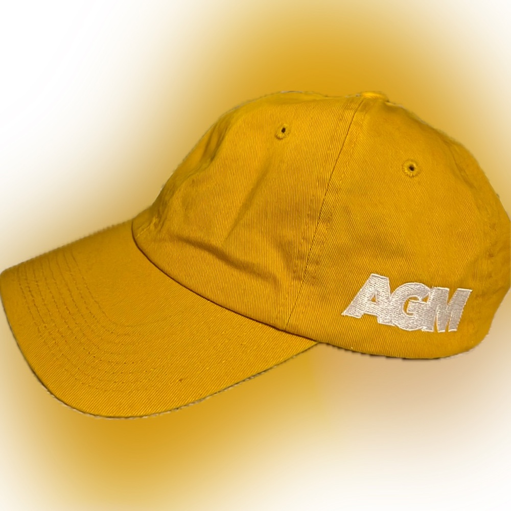 FAHRENHEIT HEADWEAR AGM monogram golden yellow ball cap hat
